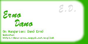 erno dano business card