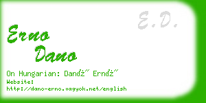 erno dano business card